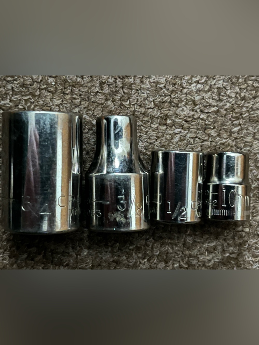 Craftsman Vintage G Series Lot Of 4 Various 6 Point Sockets